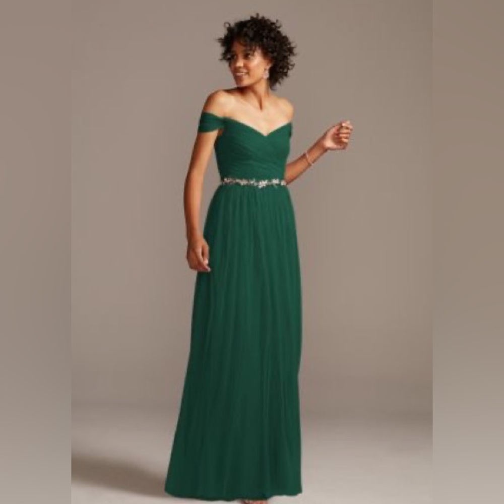 Davids Bridal Green Formal Dress